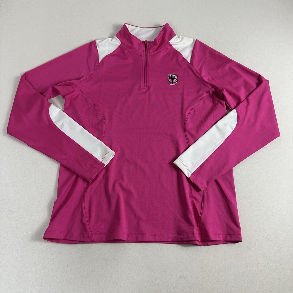 Under Armour Florida State Seminoles Pull Over 1/4 Zip Sweater Top Womens XL